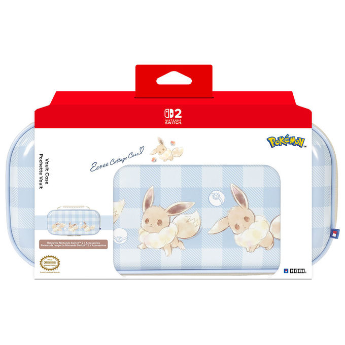 Hori NSX-088E Vault Case Eevee Cottage Core Custodia Nintendo Switch Switch 2 OLED 10 cartucce colore Multicolore
