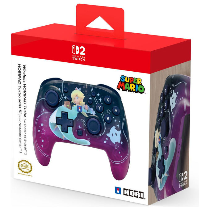 HORI controller wireless Nintendo Switch 2 Horipad Turbo Universe Rosalina licenza ufficiale stick TMR pulsanti programmabili