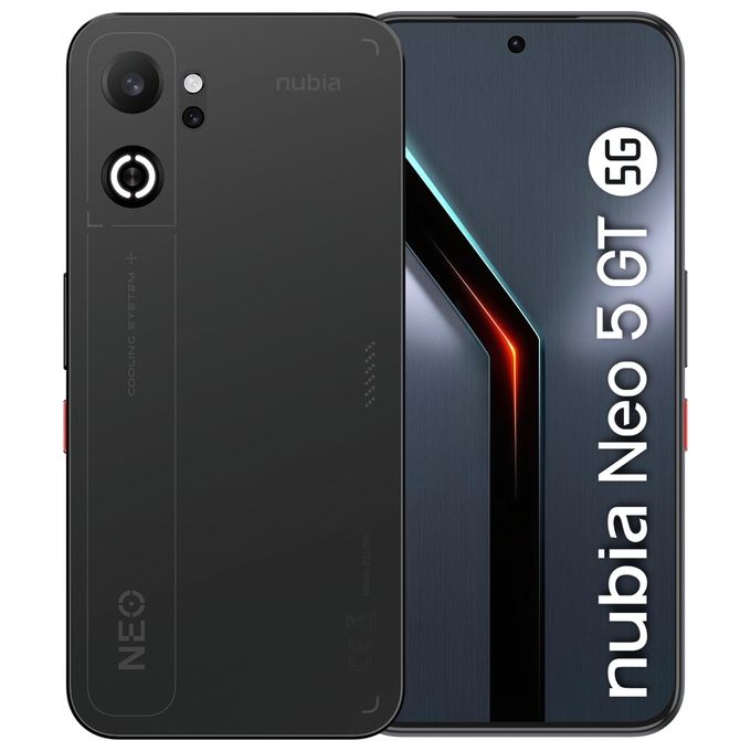 Nubia NUBIA NEO 5 GT 5G Smartphone 6.8'' AMOLED 120Hz MediaTek Dimensity 7400 8GB 256GB 6210mAh 50MP Android 16 colore Nero