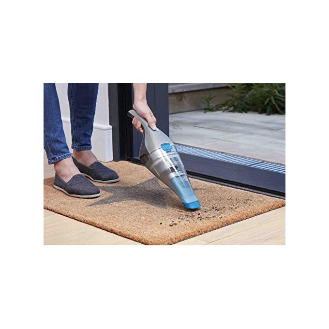 Black+Decker NVC215WA-Q Dustbuster Aspirabriciole Capacita' 0,385 L Tecnologia Litio 7,2 V 10,8 Wh con Accessori Argento-Blu