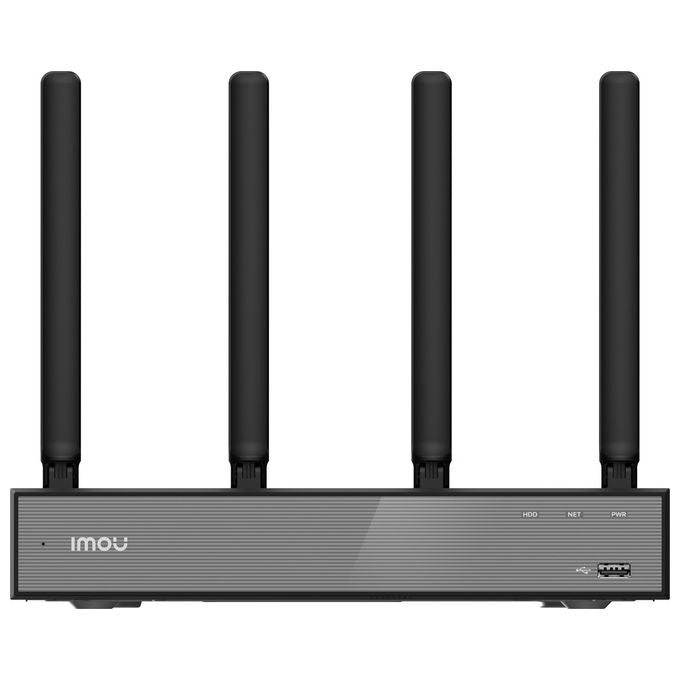 Imou NVR-N118W-8A0E Videoregistratore di Rete NVR 18 Canali Wi-Fi 6 Dual Band 4K H.265 Audio Bidirezionale HDMI VGA colore Nero