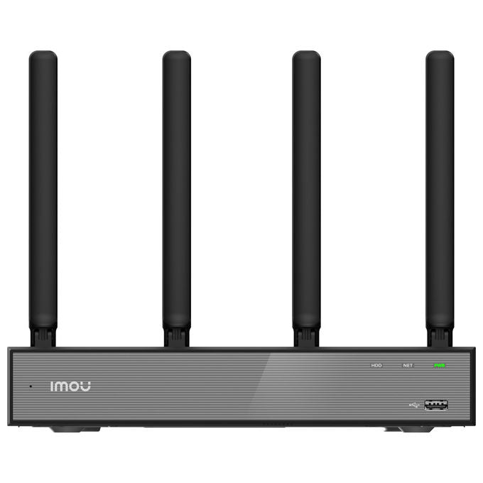 Imou NVR-N118W-8A0E Videoregistratore di Rete NVR 18 Canali Wi-Fi 6 Dual Band 4K H.265 Audio Bidirezionale HDMI VGA colore Nero