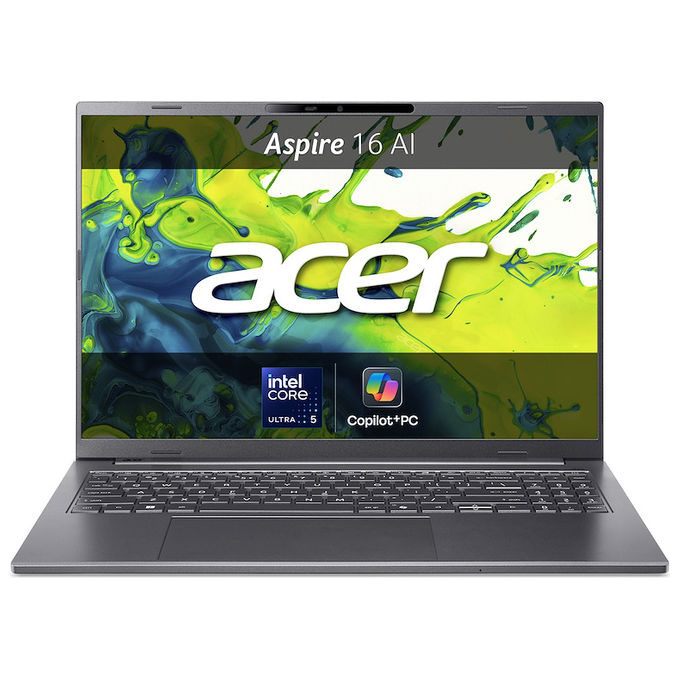 Acer A16-52M-52G1 Aspire 16 AI Notebook Intel Core Ultra 5 16GB RAM 512GB SSD Intel Arc OLED Windows 11 Grigio
