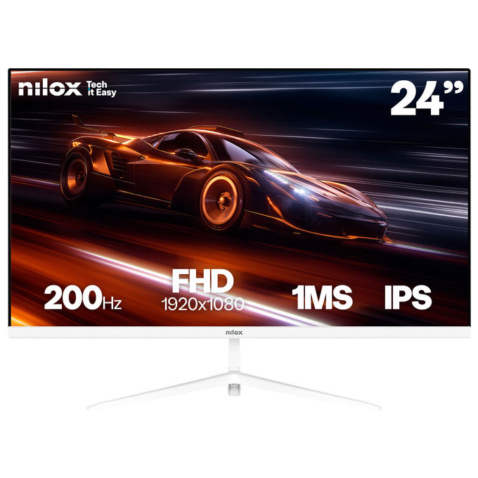 Nilox, Monitor 24 Pollici IPS, 200Hz, 1ms, HDMI, DP