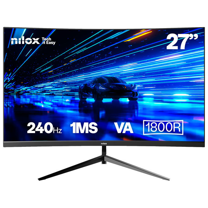 Nilox, Monitor Curvo Tech, 27'' 240Hz, VA, HDMI, DP