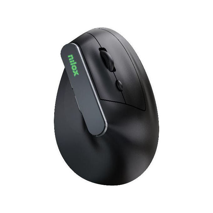 Nilox, Mouse Verticale Dual Ricaricabile Nero