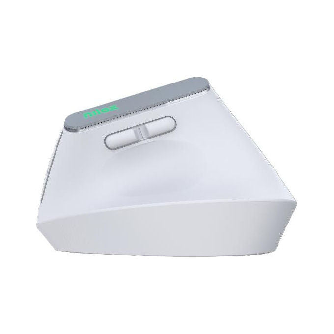 Nilox Mouse Verticale Dual, Wireless Ricaricabile, Bianco