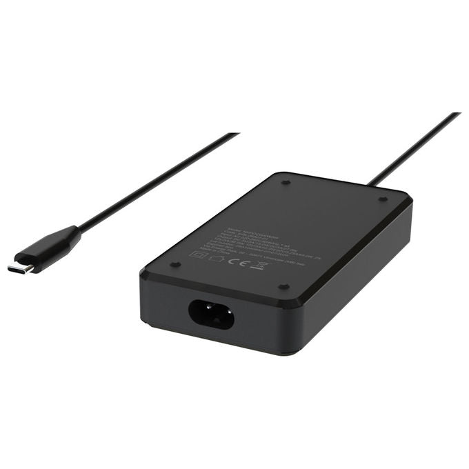Nilox NXPDCGAN65W Alimentatore GaN USB-C 65W Power Delivery per Laptop Notebook Tablet Smartphone colore Nero