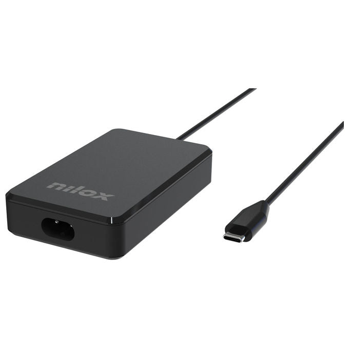Nilox NXPDCGAN65W Alimentatore GaN USB-C 65W Power Delivery per Laptop Notebook Tablet Smartphone colore Nero