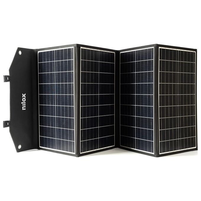 Nilox Pannelli Solari S120, Pannello Fotovoltaico Mono Splitcristallino da 120W per Gite Fuoriporta e Uso Domestico, Ricarica di Devices a 5V, Power Station ed Elettrodomestici se Collegato con Inverter