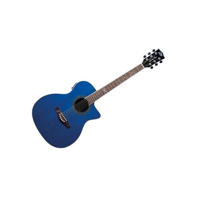 Eko 06217323 NXT Chitarra acustica elettrificata Auditorium Cutaway top in abete fasce e fondo in mogano preamplificatore EKO G03 colore See Through Blue