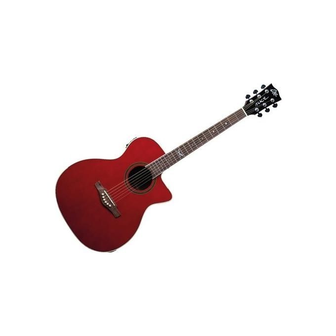 Eko MBEALP148-5-25 NXT A100CE Chitarra acustica elettrificata Auditorium cutaway Abete Mogano laminato See Through Red colore Rosso