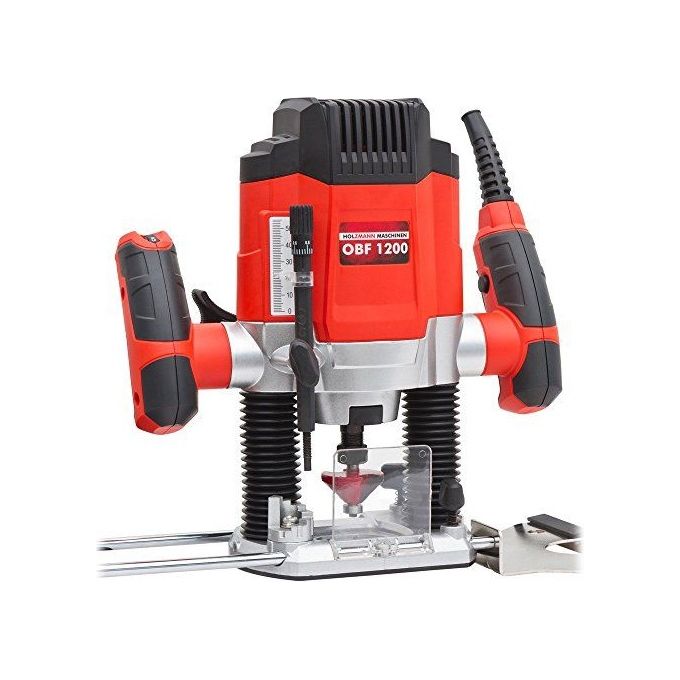 Holzmann OBF1200_230V Fresatrice 1200 W 11000-30000 rpm Alluminio Nero Rosso colore Nero
