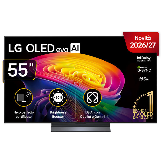 LG OLED55C65LA Serie C6 Smart TV OLED evo 55'' 4K UHD webOS 26 AI Magic Remote Wi-Fi 6E 120 Hz colore Nero