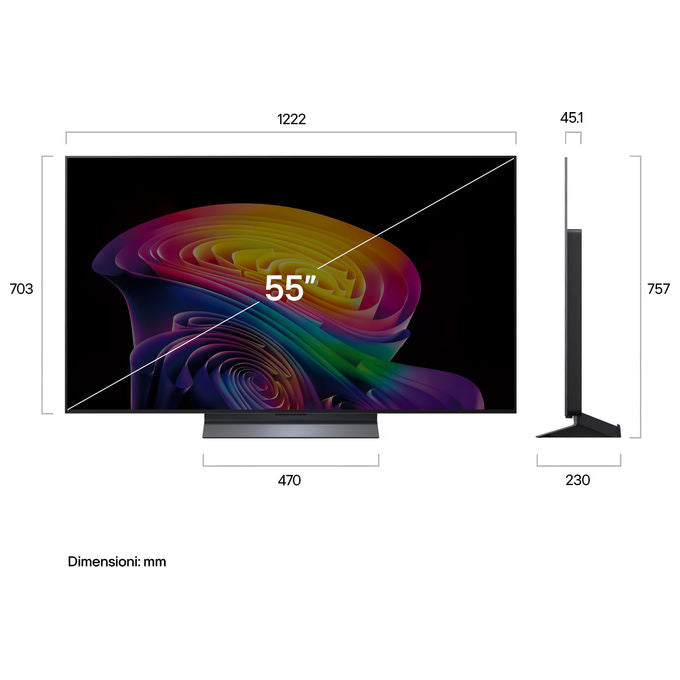 LG OLED55C65LA Serie C6 Smart TV OLED evo 55'' 4K UHD webOS 26 AI Magic Remote Wi-Fi 6E 120 Hz colore Nero