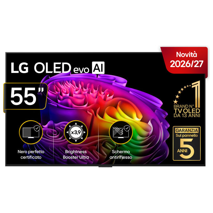 LG OLED evo AI G6 OLED55G64LW 55 pollici 4K Smart TV AirPlay 2 webOS argento