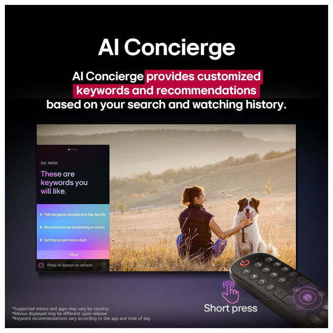 LG, OLED TV 4K, Smart TV, α9 AI Gen8, Design Ultra Slim