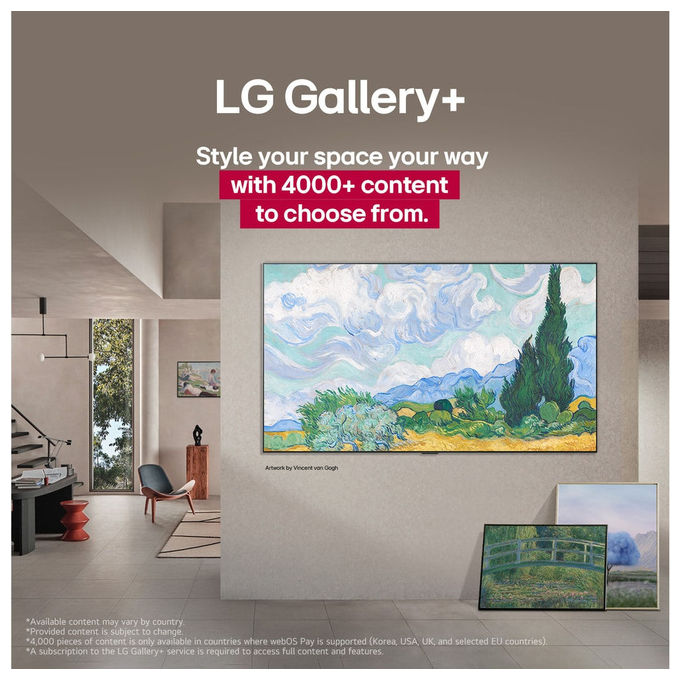 LG, OLED TV 4K, Smart TV, α9 AI Gen8, Design Ultra Slim
