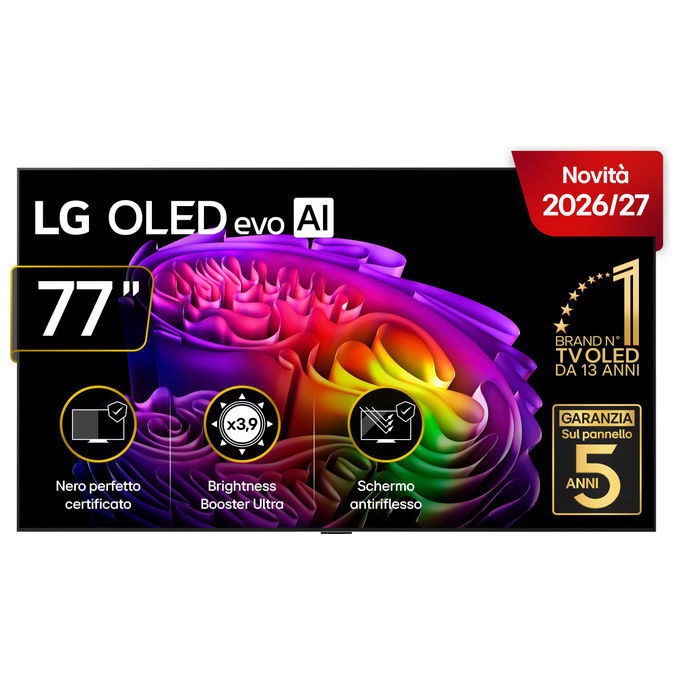 Televisore LG OLED77G64LW Serie G6 OLED evo 77 pollici 4K Smart TV Weaver Argento