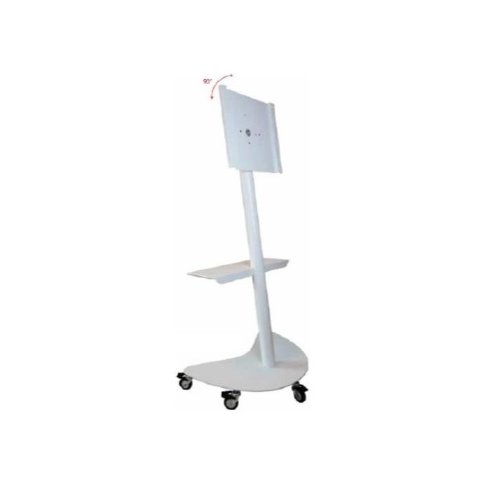 ITB SOLUTION OM17122 AVEL 70 Carrello Girevole per Monitor fino a 65 Pollici con Rotazione 90° e Ruote Piroettanti colore Bianco