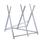 EXCEL 08879 Cavalletto Taglialegna in Acciaio Zincato Sezione Rettangolare Spessore 1,2 1,3 mm Portata 100 Kg Altezza 86 cm Larghezza 80 cm colore Nero