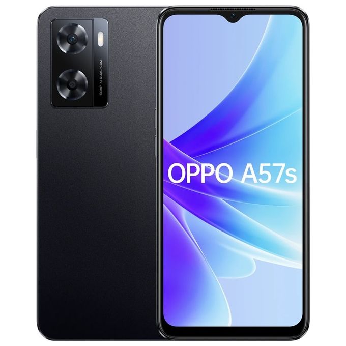 OPPO A57s Smartphone 64 GB 4 GB RAM Dual SIM 50 MP 6,56 pollici Android 12 colore Nero Stellato