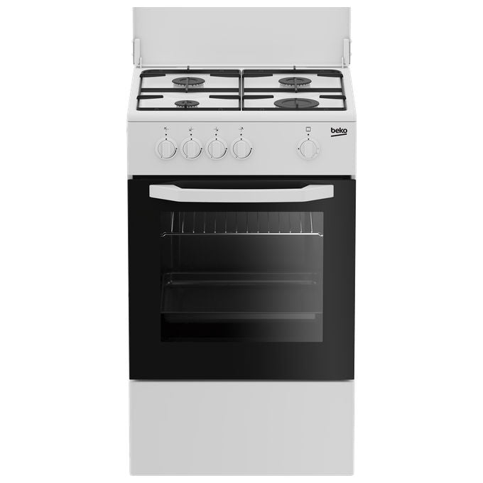 Beko CSG42009DW Cucina a Gas 4 Fuochi Forno Gas 54 L Grill (50x50x85 cm) colore Bianco
