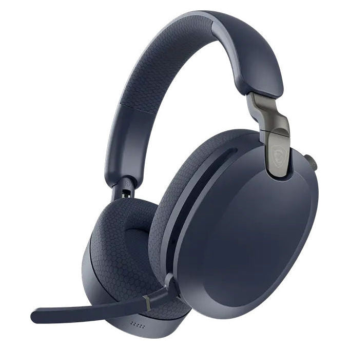 MSI OS3-8ZC9001-000 MAESTRO 500 Cuffie Wireless con Cancellazione Attiva del Rumore Bluetooth 5.4 2.4GHz Bassa Latenza 3.5mm 90+ Ore Batteria Microfono Flip-to-Mute colore Blu marino