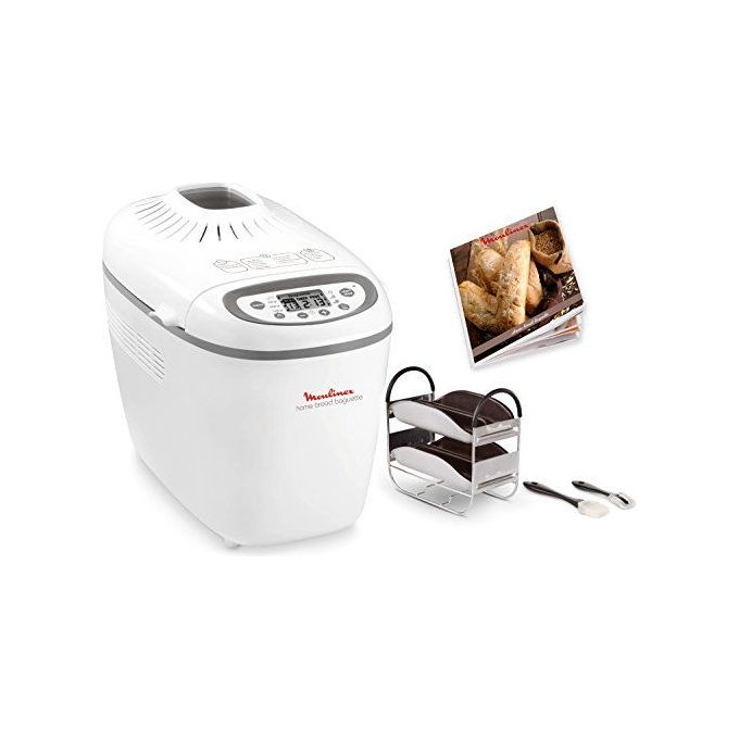 Moulinex OW6101 Home Bread Baguette Macchina del Pane 16 Programmi 1650W 1.5 Kg Timer 15h colore Bianco