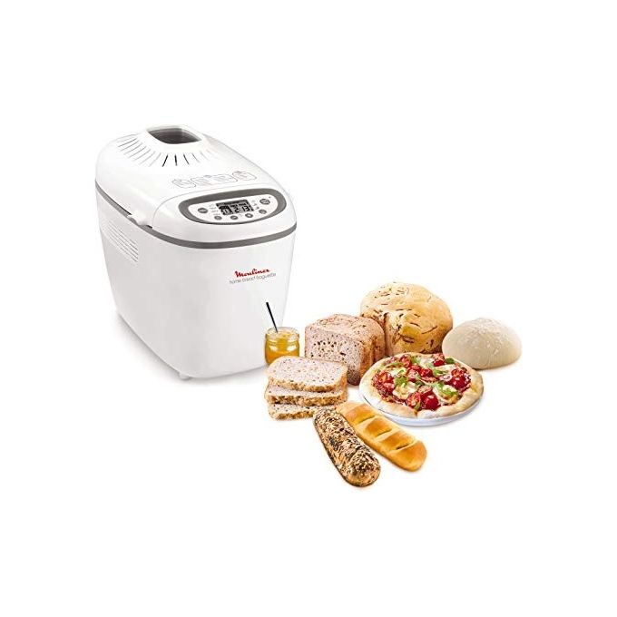 Moulinex OW6101 Home Bread Baguette Macchina del Pane 16 Programmi 1650W 1.5 Kg Timer 15h colore Bianco