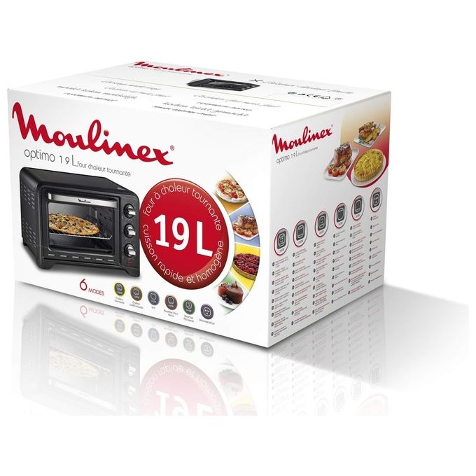 Moulinex OX444810 Optimo Fornetto elettrico 19 L 1380 W Grill 740 W Convezione 6 Programmi colore Nero
