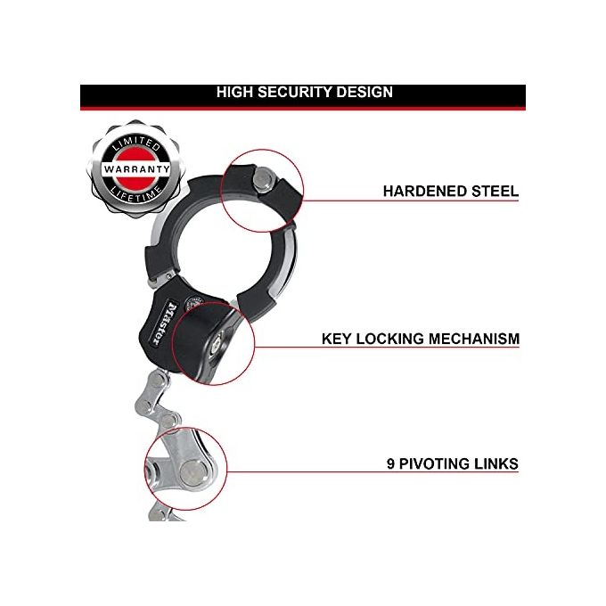 Master Lock Antifurto Manette Serratura a Chiave 8290EURDPRO