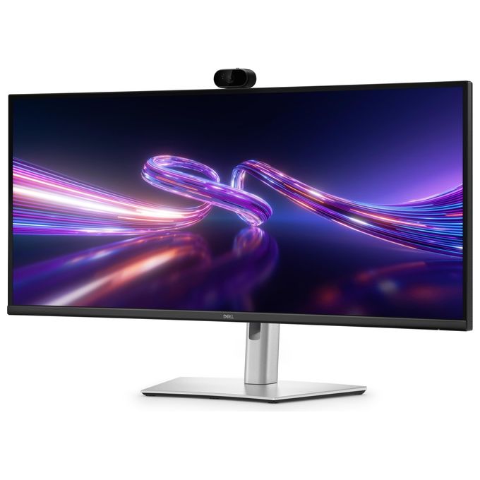 Dell P3426WEV Monitor Curvo IPS WQHD 34.1'' 3440x1440 100Hz con Webcam Integrata e Hub USB-C colore Nero Argento