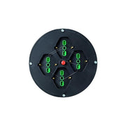 Fanton 19431 Disco Prese Ricambio 4 Prese 2P+T 16A 250V Bipasso 1 Presa Schuko 2P+T 16A 250V con Flangia Adattatore per Avvolgicavo Diametro 145 mm colore Nero