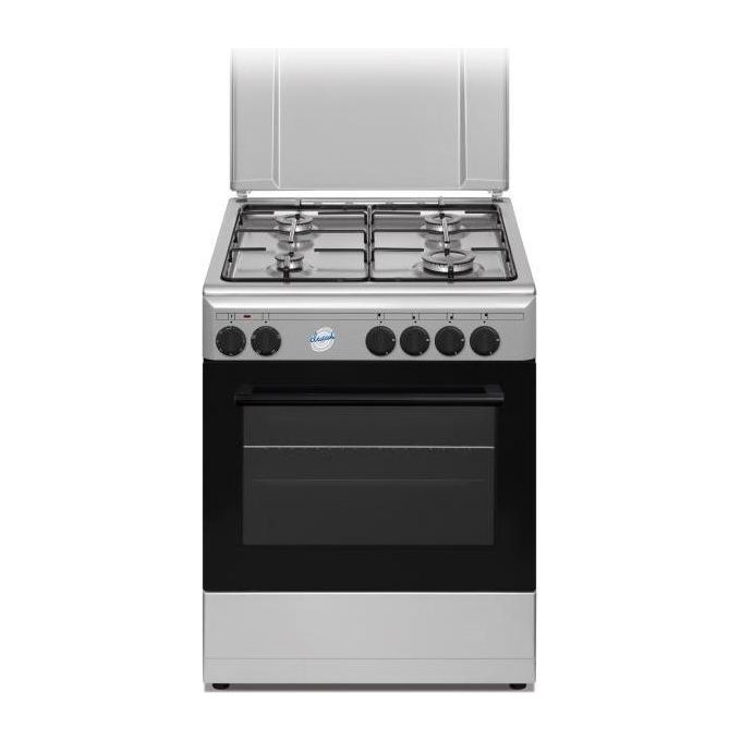 Ducati SD664XE Cucina a Gas libera installazione 4 Fuochi Forno Elettrico con Grill 56 L Classe A 4 Funzioni (86x60x58 cm) colore Inox