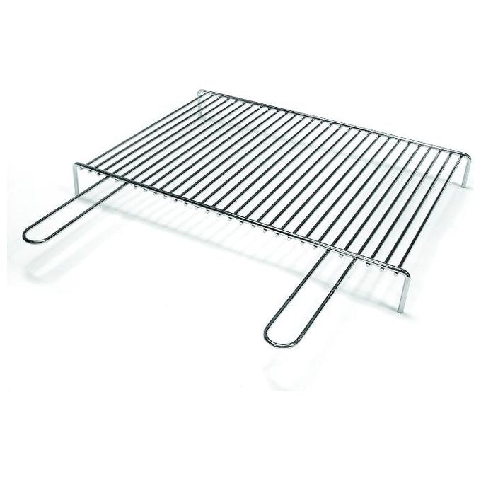 Sandrigarden 7913030 Graticola Acciaio in Tondino con Piedini per Barbecue 60x40 cm Idonea al Contatto con Alimenti Lavabile in Lavastoviglie