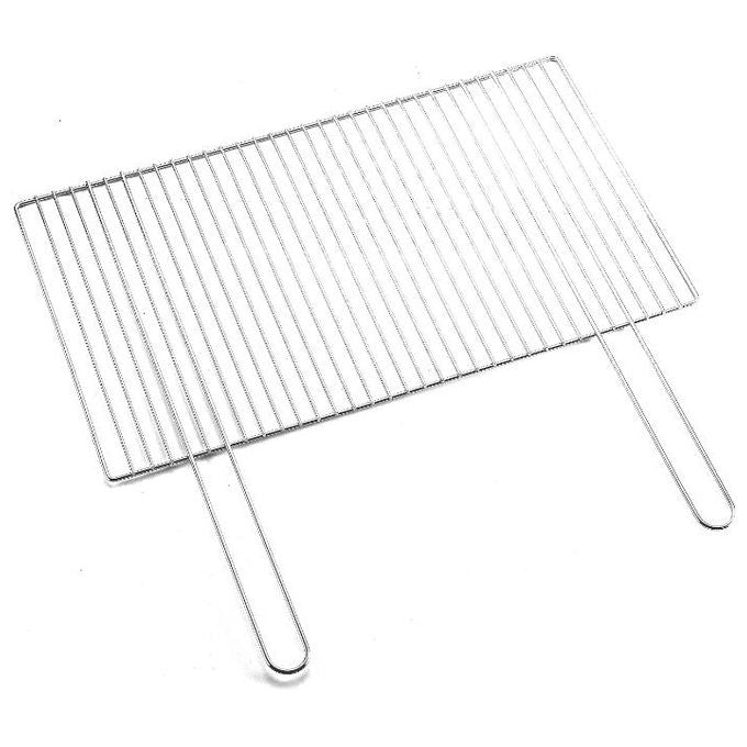 Sandrigarden 79136-40 Graticola Acciaio Manici Fissi Tondino Pesante Cromato Idoneo Contatto Alimenti 680x400 mm