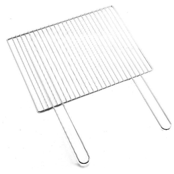 Sandrigarden 7913630 Graticola Acciaio con Manici Fissi Tondino Cromato Idonea Alimenti 52x40 cm