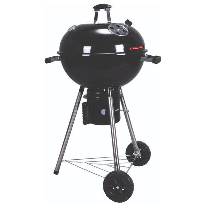 Sandrigarden SG 57K Barbecue a Carbone Sferico diametro 57 cm griglia 53 cm gambe acciaio inox coperchio termometro colore Nero