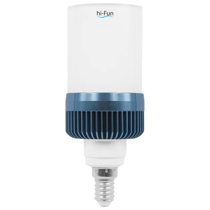 HI-FUN Hi-Led Lampada LED E14 con Altoparlante Wireless Bluetooth Integrato Colore Bianco