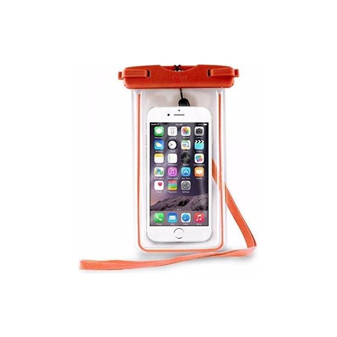 PURO Custodia Impermeabile per Smartphone XL di colore Arancione per protezione occhio all'acqua e alla polvere