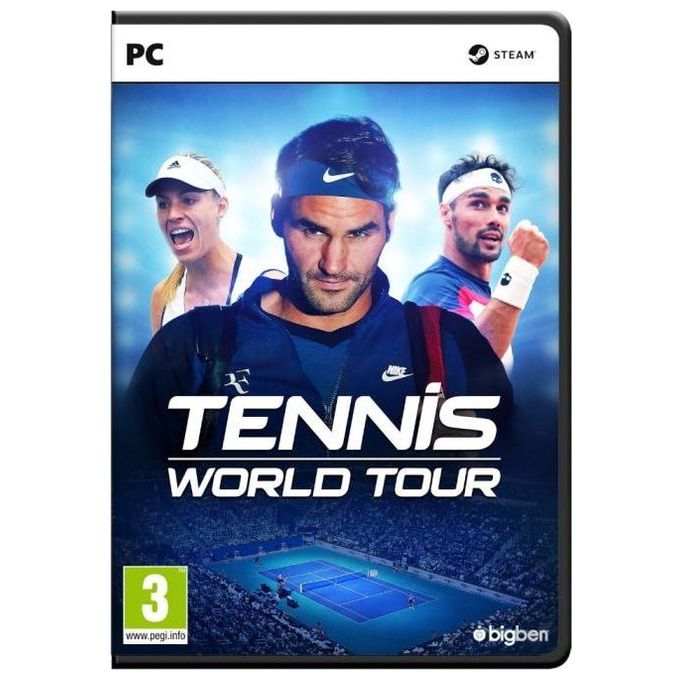 BIG BEN Tennis World Tour PC Gioco con modalita' carriera tornei e sfide online per veri appassionati di tennis
