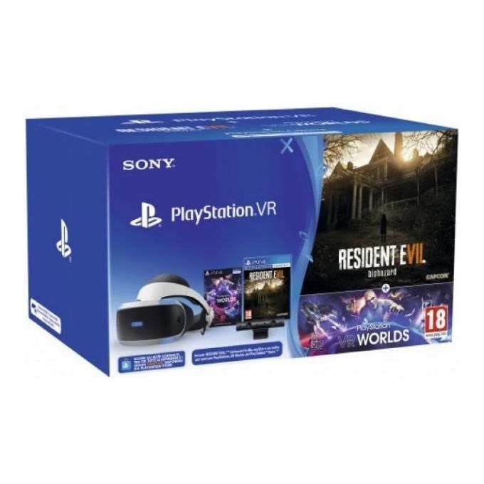 KIT_ Playstation VR + Playstation Camera V2 + VR Worlds (Voucher) + Resident Evil 7 VII PS4 Playstation 4