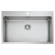 Yeppon 830.0750.10.2000.1170 Lavello 1 Vasca 75x51 cm Foro Miscelatore Acciaio Inox