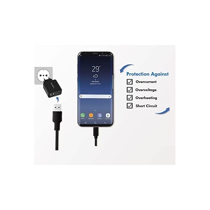 Logilink Caricabatterie con 2 porte Usb 12W Nero