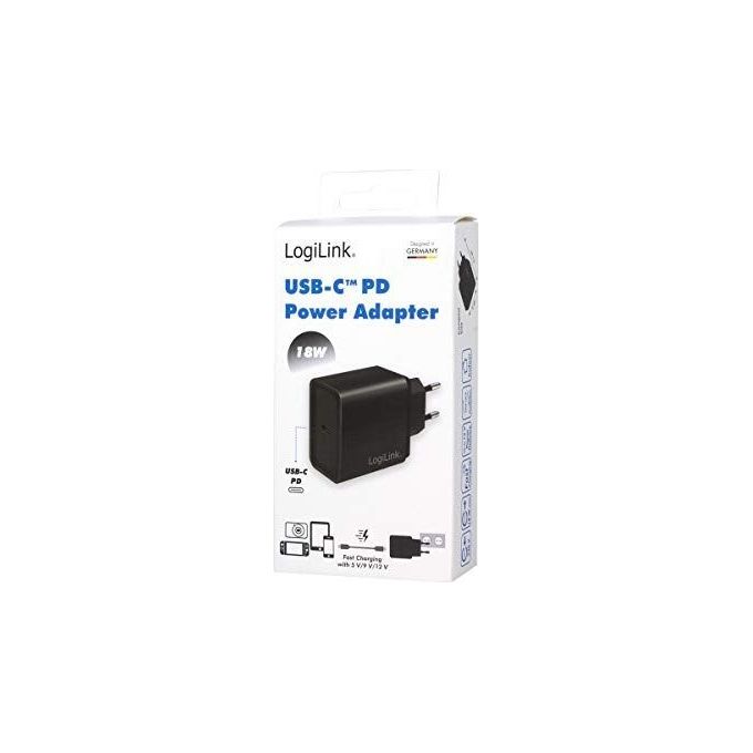 Logilink Caricabatterie con porta Usb-C 18W