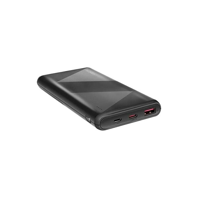 Logilink Power Bank 10000 mAh 1 Usb-A QC (QuickCharge 3.0) e 1 Usb-C PD (Power Delivery 2.0) con cavo 2 in 1 Nero