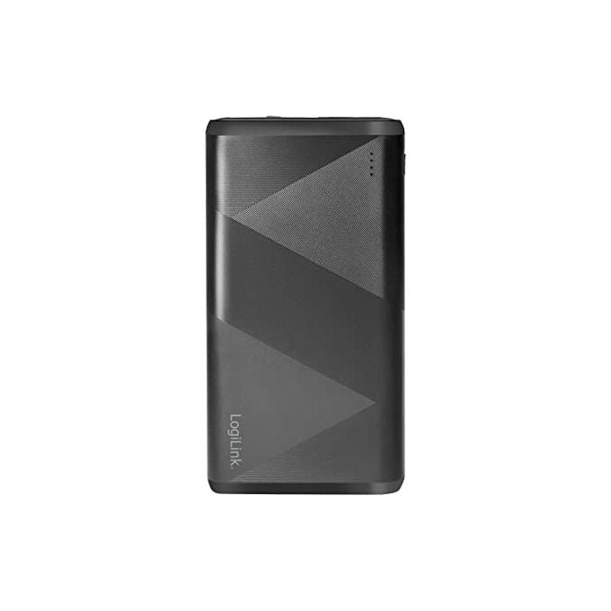 Logilink Power Bank 10000 mAh 1 Usb-A QC (QuickCharge 3.0) e 1 Usb-C PD (Power Delivery 2.0) con cavo 2 in 1 Nero