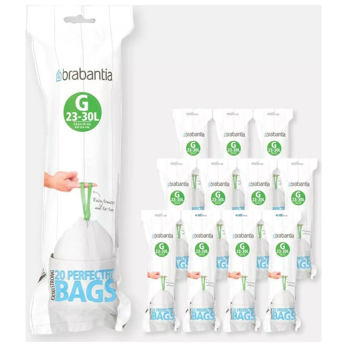Brabantia PerfectFit Sacchi Immondizia Tipo Y 25-30 Litri 20 Pezzi