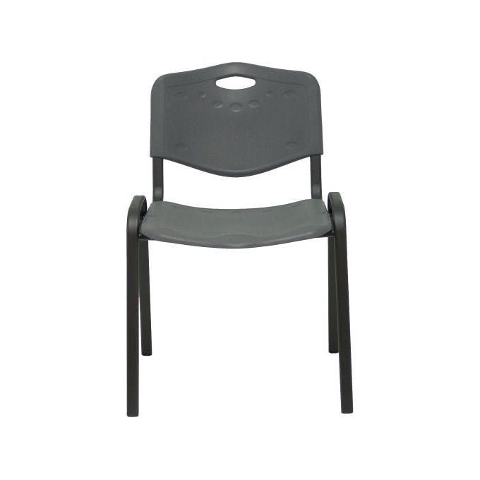 Piqueras y Crespo PACK226PTNI600 Robledo Confezione 2 Sedie Confidente Ergonomiche Impilabili Struttura Nera colore Grigio